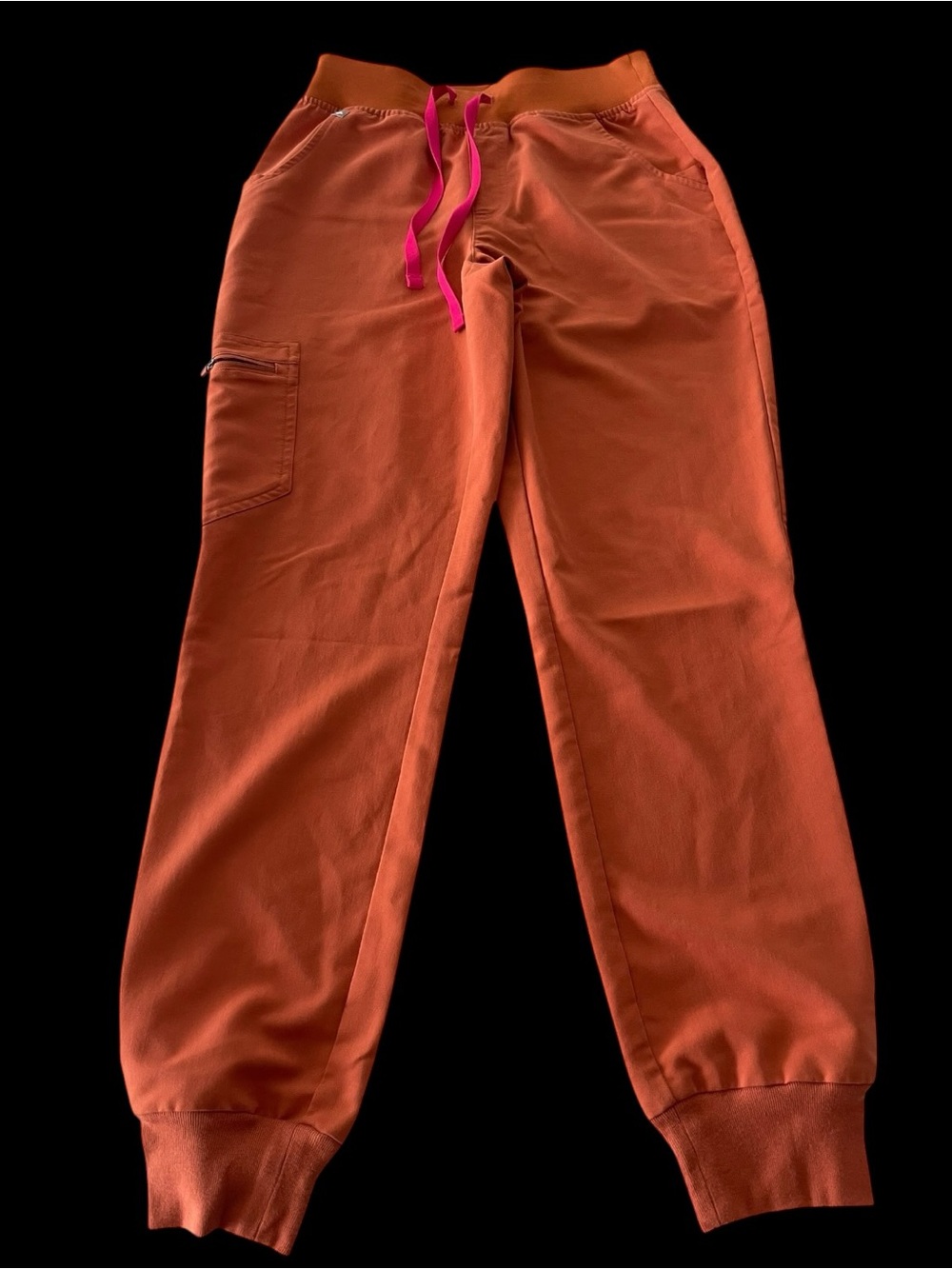 FIGS Women’s Slim Zamora Jogger Scrub Pants Small Burnt Orange Cargo